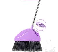 Long Handle Broom and Dustpan, Set for Home,Lobby, Shop, Garage,Schools,Church