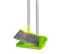 Long Handle Broom and Dustpan, Set for Home,Lobby, Shop, Garage,Schools,Church