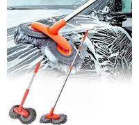 Long Handle Car Wash Brush, Rotating Car Cleaning Brush, Telescopic Car Washing Brush, Double Head Car Wash Mop, Chenille Car Wash Mop Microfiber Soft Bristle For Car Washing, Glass Cleaning