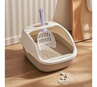 Long Handle Cat Litter With Fine Mesh Efficient Waste Cleaning Durable For Cats Bathroom (C, 12x3.5x27cm)