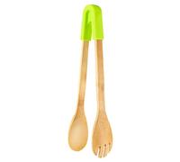 Long-Handle Cooking Tongs with Silicone-Cap Bread, Round Green | Multifunctional Food Clip Tongs, Kitchen Cooking Tools, Fruit, Dessert Pastry Clip, Tongs