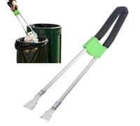 Long Handle Lightweight Non-Slip Ergonomic Waste Pick Up Tool | Long Handle Waste Pick Up Clip for Outdoor, Home, Garden, Backyard, Gutter