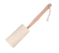 Long Handle Loofah Bath Brush, Wooden Body Scrubber 36x10cm | Natural Loofah and Wood, Hanging Rope for Storage, Expands When Wet, for Bath and Body Exfoliation