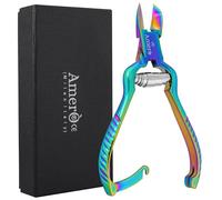 Long Handle Nail Clippers for Thick Nails - Heavy Duty Wide Jaw Toenail Clipper for Seniors Elderly - Sharp Stainless Steel Blade - Ideal for Ingrown Diabetic Fungal Thick Nails Men Women (Rainbow)
