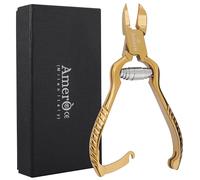 Long Handle Nail Clippers for Thick Nails - Heavy Duty Wide Jaw Toenail Clipper for Seniors Elderly - Sharp Stainless Steel Blade - Ideal for Ingrown Diabetic Fungal Thick Nails Men Women (Gold)