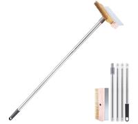 Long Handle Pizza Stone Brush Pizza Oven Brush With Copper Wire Bristles For Easy Cleaning Of All Types Of Ovens