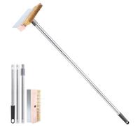 Long Handle Pizza Stone Brush Pizza Oven Brush With Copper Wire Bristles For Easy Cleaning Of All Types Of Ovens