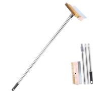 Long Handle Pizza Stone Brush Pizza Oven Brush with Copper Wire Bristles for Easy of All Types of Ovens