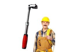 Long Handle Ratchet | Telescopic Ratchet Wrench Two-Way | 1/2, 3/8, 1/4 Movable Combination Wrench for Automobile Repair