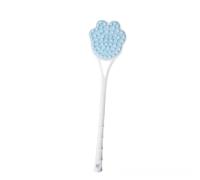 Long Handle Silicone Back Scrubber - Dual-Sided Soft Brush for Easy Bathing & Massage - Lazy Person's Bath Brush (Blue)