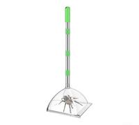 Long Handle Spider Catcher 32 Inch Adjustable Insect Grabber Tool, Contactless No-Harm Release Device for Spiders Lizards Bugs, Stainless Steel & PC Humane Wildlife Trap