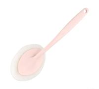 Long Handle Sponge Scrubber for Maintaining Cleanliness in For Bathroom and Kitchen (Pink)