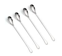 Long Handle Spoons,8-inch Ice Tea Spoon, Coffee Stirrers,Ice Cream Spoon, AXIAOLU Premium 18/10 Stainless Steel Cocktail Stirring Spoons, Set of 4 Silver…