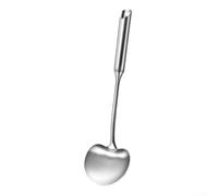 Long Handle Stainless Steel Cooking Spoon for Kitchen Use, Wooden Handle Frying Spatula with Hanging Hole, Reliable Construction for Everyday Cooking Tasks (Stainless steel)