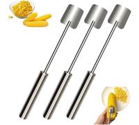 Long Handle Stainless Steel Corn Stripping Tool,Corn Cob Stripper Cutter Remover Kitchen Indoor,Suitable for Home Kitchen