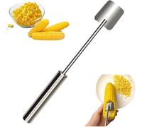 Long Handle Stainless Steel Corn Stripping Tool,Corn Cob Stripper Cutter Remover Kitchen Indoor,Suitable for Home Kitchen