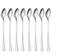 Long Handle Stainless Steel Latte Spoons, 20.3 cm, Set of 8. Long Handle Teaspoons Set of 8 Stainless Steel 8 inches. Ice Cream, Iced Coffee Iced Tea Milk Shake Ice Cream Sundea Long Spoons