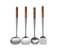 Long Handle Stainless Steel Wok Spatula Kitchen Slotted Turner Rice Spoon Ladle Cooking Tools Utens