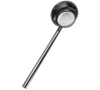Long Handle Water Ladle Watering Ladle Kitchen Scoop Stainless Steel with Reinforced Design Protects from Scald, Practical and Simple, Silver Metal for Home Use and Cooking