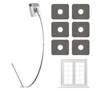 Long Handle Window Cleaning Brush | Multifunctional Window Washing Brush - Window Cleaner Tool, Multi-Use Window Washing Squeegee with Extension Pole for Home