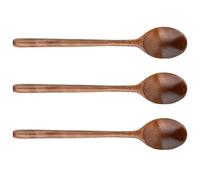 Long Handle Wooden Spoons, 9.25'' Wooden Mixing Spoons Soup Spoon Wood Table Spoons Small Wooden Cooking Spoons for Baking, Stirring (3pcs)