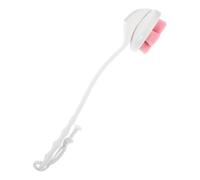 Long Handled Bath Brush for Women and Elderly Users | Pbt and ABS Build, Pink Finish, Travel Toiletries, Bathtub Bathing, Shoulders and Full Body Skin