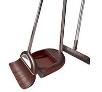Long Handled Dustpan and Brush Set - 1x Dust Pan and Brush Combo | Sweeping Brush and Dustpan Set | Easy to Clean Dustpan Cleans Broom Combo for Home Kitchen Lobby Floor (Set of 3)