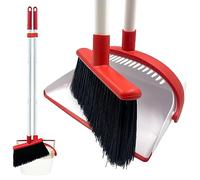 Long Handled Dustpan and Brush Set Broom Sweeper Strong Metal Handle