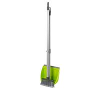 Long Handled Dustpan and Soft Brush Set Sweep Easy Clean Scoop Set 4 Colours (Green)
