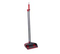 Long Handled Dustpan Brush Set Soft Bristle Grey Home Broom Lobby Sweep Upright Standing Sweeping Cleaning Brush Set