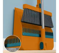 Long Handled Dustpan Brush Strong Metal Handle Dust Pan Broom Sweeper