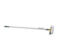 Long Handled Floor Scrub Brush with Squeegee Green | Tpr Pp Stainless Steel Build, Dry Sweeping, Household Floor Cleaning, Bathroom Maintenance