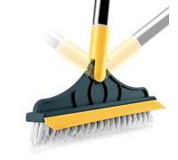 Long Handled Scrubbing Brush - Long Handle Scrubbing Brush Powerful Cleaning Brush | Scrubber with Extra Long Handle for Bathroom, Kitchen, Floor, Shower, Tile Grout, Bath Cleaning