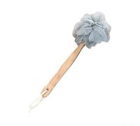 Long Handled Shower Body Brush with Loofah Designed for Deep For Skin Exfoliation and Enhanced Circulation, Includes Hanging String for Easy Drying (Grey)