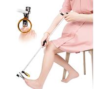 Long Handled Toenail Clippers Wide Jaw Opening, Easy Reach Pedicure Auxiliary Tools, Extended Nail Clippers for Seniors (with Magnifier, 32Inch)