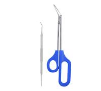 Long Handled Toenail Scissors, Extra Long Stainless Steel Nail Clippers with Nail File, Easy Reach Cutter for Thick Ingrown Nails for Elderly and Pregnant Women