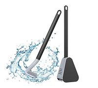 Long-handled Toilet Brush Golf Silicone Toilet Brush Curved Toilet Brushes No Dead-end Wall-mounted Long-handled Cleaning Brush With Anti-leakage Base