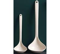 Long-Handled Wheat Fiber Rice and Soup Spoon, Shatter-Resistant and Heat-Resistant, Large and Small, Non-Stick for Ramen, Soup, or Porridge