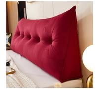 Long Headboard Cushion Pillow Bed Rest Positioning Support Pillow Headboard Backrest Tatami Cushion for Reading Pillow for Twin Full Queen,red,120x50x20cm