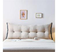 Long Headboard Cushion Pillow Bed Rest Positioning Support Pillow Headboard Backrest Tatami Cushion for Reading Pillow for Twin Full Queen King Daybed Bed Bunk Bed,White,59"/150cm