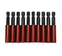 Long Hex Bit Set Professional Magnetic Socket Drill Bit Holder 1/4 Inch Hex Shank 60mm Length for Furniture Installation Mechanical Maintenance 10 Pieces CRV Steel