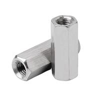 Long Hex Coupling Nut,M3 - M10 A2 Stainless Steel Hexagon Nuts Lengthen Column Joint Coupling Connect Standoff Long Rod(M10x17x45 (1pcs))