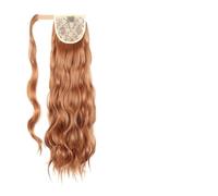 Long Hollywood Wave Ponytail Wrap Around Synthetic Body Clip in Hairpiece Blonde for Women(Q97 30)
