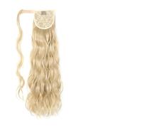 Long Hollywood Wave Ponytail Wrap Around Synthetic Body Clip in Hairpiece Blonde for Women(Q97 M24-613)
