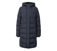 Long Hooded Down Jacket with Zipped Pockets Women QS Bleu XS