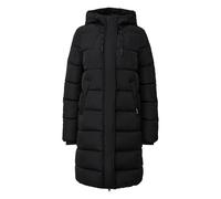 Long Hooded Down Jacket with Zipped Pockets Women QS Noir XS
