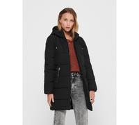 Long Hooded Padded Jacket Black
