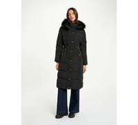 Long Hooded Padded Jacket Black