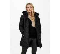 Long Hooded Padded Jacket Black