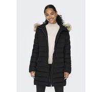 Long Hooded Padded Jacket Black/Natural